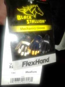 lot 436 image: New Black Stallion Mechanics Gloves med.