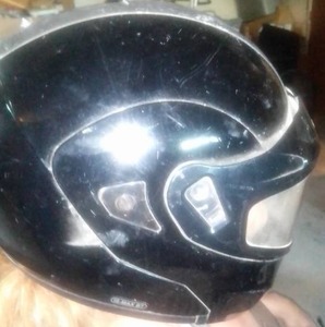 lot 443 image: KJC Helmet, face shield and Goggles.
