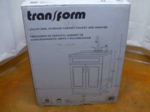 lot 2 image: transform 21.45-in x 24.21-in 1-Basin White FreestAnding Abs Plastic Laundry Sink withAnd Faucet