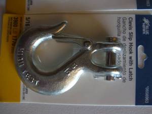 lot 37 image: 2  Blue Hawk Zinc-Plated Clevis Slip Hook with Latch 656963-New