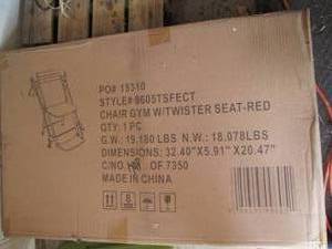 lot 6 image: Chair Gym With Twister Seat Red ...