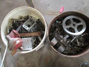lot 26 image: (2) 5 Gallon Pails of Nuts, Bolts, ...