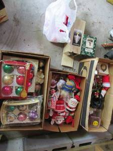 lot 82 image: Boxes of Christmas (Ornaments, Ligh...