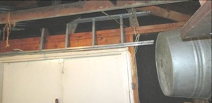 lot 100 image: Ladder & (2) Metal Tubs...