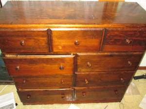 lot 150 image: 9 Drawer Dresser One Drawer Does N...