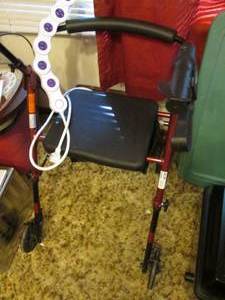 lot 173 image: Walker With Seat & Extension Outlet...