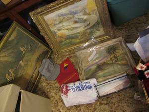 lot 177 image: Vintage Artwork, Railroad Cap & Off...