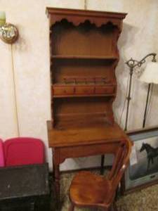 lot 184 image: Vintage Desk & Chair Great Shape ...