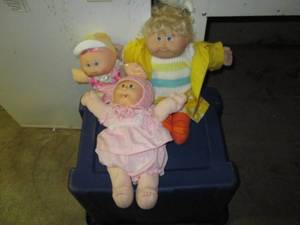 lot 220 image: (3) Cabbage Patch Kids Dolls...