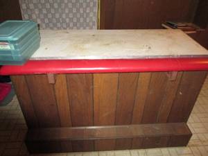 lot 247 image: Handmade Bar With Small Storage Tot...
