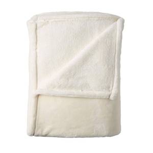 Plush Cream Solid FullQueen Blanket, 85014-FQ-CREAM - NEW