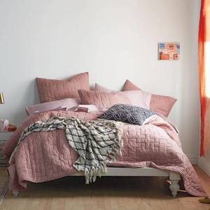 Studio Rose Solid Cotton Twin Quilt, 40065F-T-ROSE - NEW QUILT ONLY.