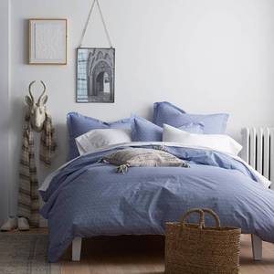 On Point Cobalt Blue Geometric Organic Cotton Percale King Duvet Cover, 40019D-K-CBLT-BLUE - NEW
