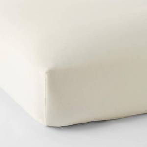 Ivory Solid 450 Thread Count Wrinkle-Free Sateen California King Deep Pocket Fitted Sheet, E3U4-CK-IVORY - NEW