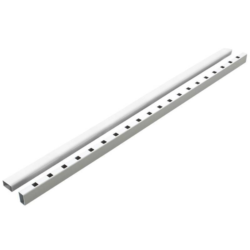 lot 889 image: Fiberon 8 Traditional White Composite Top & Bottom Deck Rail. RLPK96INFLATWH. NEW