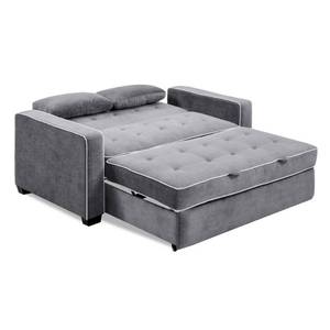 lot 145 image: Serta Augustus Grey Convertible Full Sofa SA-AGS-PFS2-U5-CY
