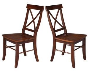 lot 155 image: International Concepts Set of 2 Traditional Side Chair (Wood Frame) C581-613P