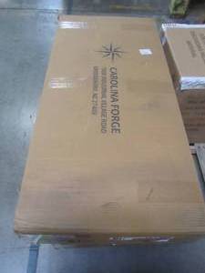 lot 203 image: Carolina Forge Preston 24 in. ElmRustic Pewter Wood and Metal Counter Stool 2024