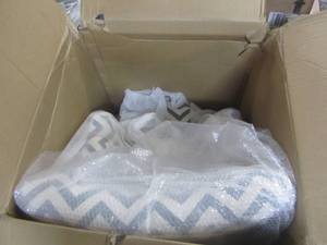 lot 223 image: Nathaniel Home Victoria Swivel Accent Chair, Chevron Pattern 90012-27