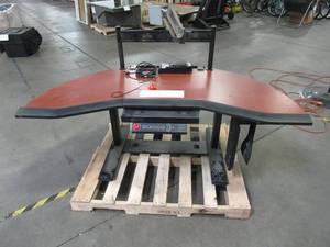 lot 705 image: DETAILS Fitwork Walkstation Table.  Missing Tread Walker and power cords - DESK ONLY.