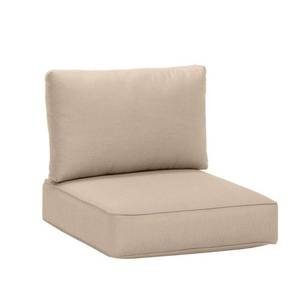 lot 715 image: Set of Antique Beige Outdoor Patio Cushions 30 X 30 (approximate) For Sunbrella Armless Middle Outdoor Sectional - NEW
