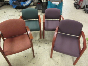 UPHOLSTERED RECEPTION CHAIRS