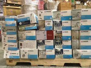 lot 1 image: LOT WITH ASSORTED MOEN COMPLETE FAUCET SETS SEE PICS