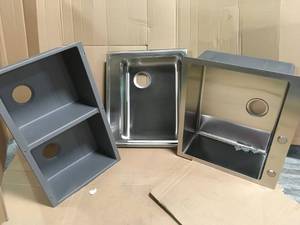 lot 23 image: MIX LOT OF ASSORTED ELKAY, BLANCO SINKS SEE PICS