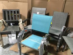 lot 34 image: MIXED LOT OF PATIO CHAIRS SEE PICS