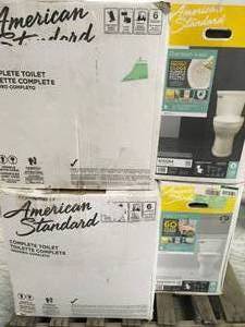 lot 36 image: LOT WITH 6 AMERICAN STANDARD COMPLETE TOILETS SEE PICS & DESCRIPTION