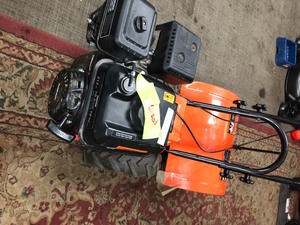 lot 43 image: Powermate 18 in. 212 cc Gas 4-Cycle Rear Tine Tiller in working condition see pics 