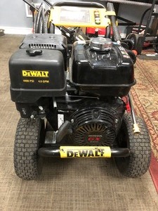 lot 47 image: DEWALT 4400 PSI at  4.0 GPM Gas Pressure Washer Powered by Honda with AAA Triplex Pump California Compliant In good condition see pics 