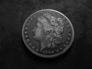 1890 CC  Morgan Silver Dollar