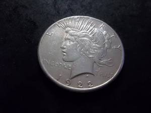 1922 S  Silver Peace Dollar