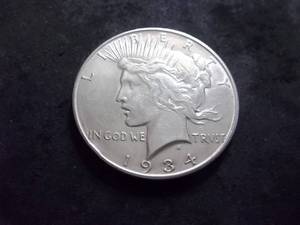 1934 D Silver Peace Dollar