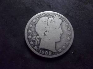 1908 S Barber Half Dollar