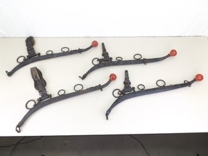 lot 10 image: 4 Antique Metal Horse Hames