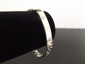 lot 54 image: .925 Sterling Silver CHUNKY ID Bracelet