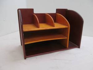 lot 51 image: wood desk organizer