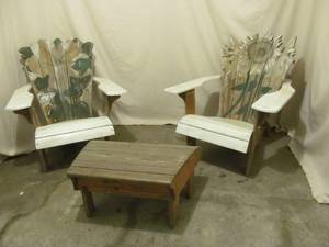 lot 60 image: arideck patio set by blooming flowers design