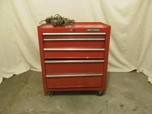 lot 63 image: craftsman metal tool cabinet, treble light