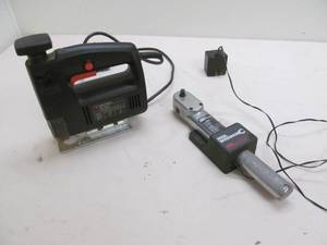 lot 100 image: Black decker jigsaw, skil mechanic ratchet wrench