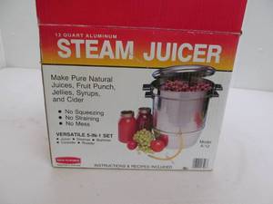 lot 128 image: back to basics 12 quart aluminum steam juicer
