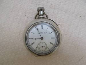 lot 171 image: silver engraved pocket watch