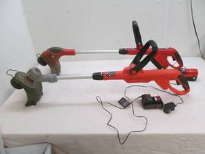 lot 153 image: black and decker cordless string trimmers