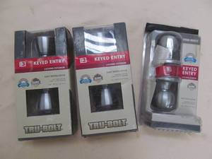 lot 168 image: tru Bolt keyed entry door handles