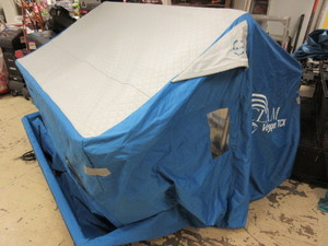 lot 500 image: CLAM VOYAGER TCX 2-MAN ICE FISHING HOUSE.