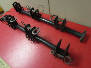 lot 521 image: TRIMMER RACKS FOR LANDSCAPE TRAILERS, LOCKABLE, 3-POSITION CHANNEL STYLE, CARBON STEEL