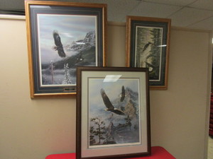 lot 537 image: SPIRITS OF THE FREE EAGLE ARTWORK, OTHER EAGLE PRINTS, BY ARTIST RICK KELLEY, SIGNED AND NUMBERED