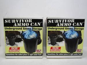 lot 22 image: 2 New In Box Survivor Ammo Cans